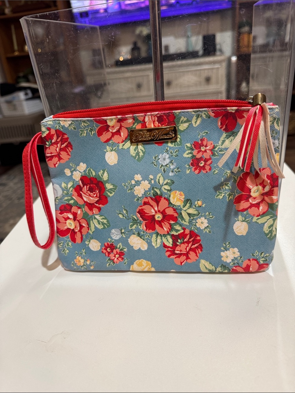 Blue Floral Wristlet Pouch by Pioneer Woman